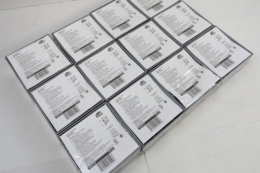 NEW Listing! FREE Shipping! 12 Hubbel Bell Deep 2Gang Weatherproof Outlet Box Gray 3 3/4″Outlets 5341-0 NEW