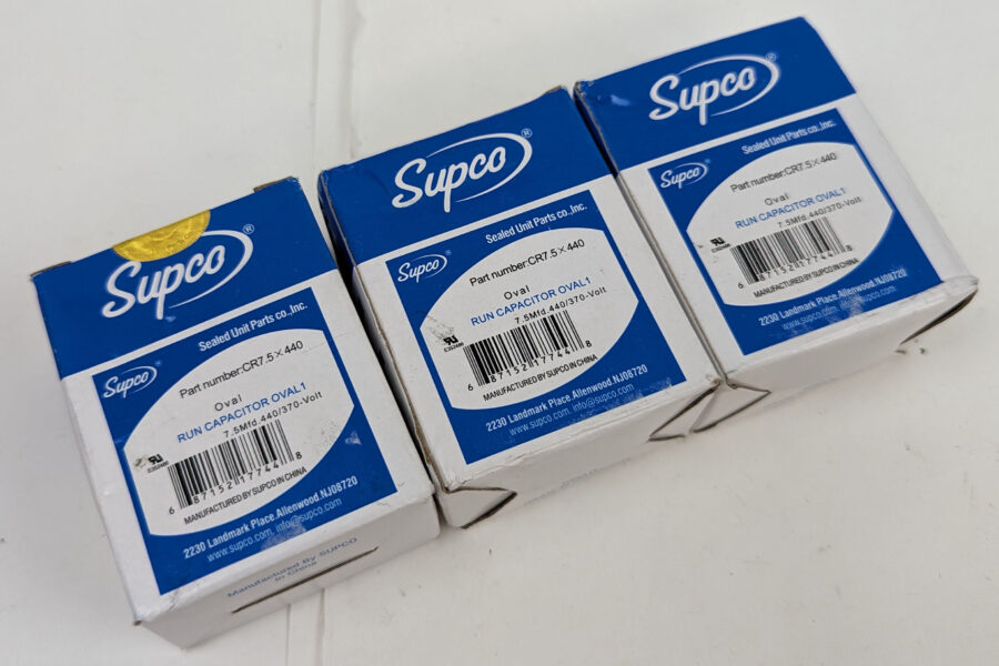 NEW Listing! FREE Shipping! 3 SUPCO CR7.5X440 HVAC Oval Motor Run Capacitor 7.5 MFD/uF 440/370 Volts NEW