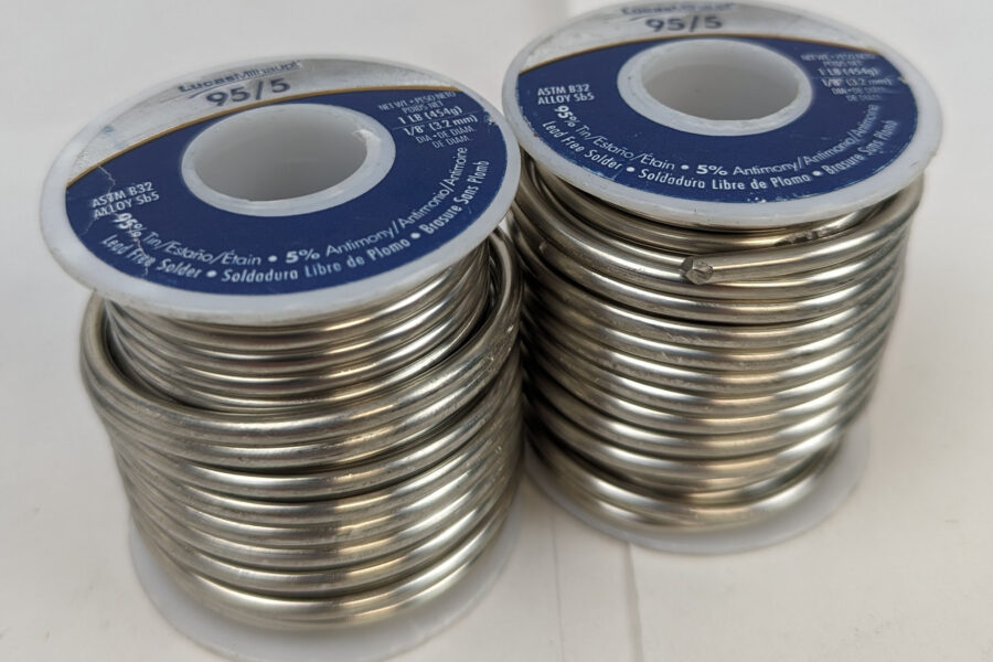 NEW Listing! FREE Shipping! 2lbs Lucas Milhaupt Lead Free Solder 1/8″ 3.2mm Dia. 95% Tin, 5% Antimony 57263
