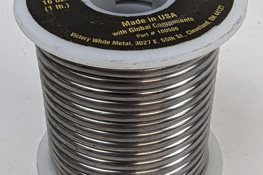NEW Listing! FREE Shipping! 1lb Stained Glass Solder 60/40 .125in Dia. Solid Victory White Metal 100500 VWMC