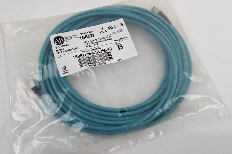 NEW Listing! FREE Shipping! Allen-Bradley Ethernet Media M12 Patchcord 10M 26AWG RJ45 1585D-M4UBJM-10 NEW