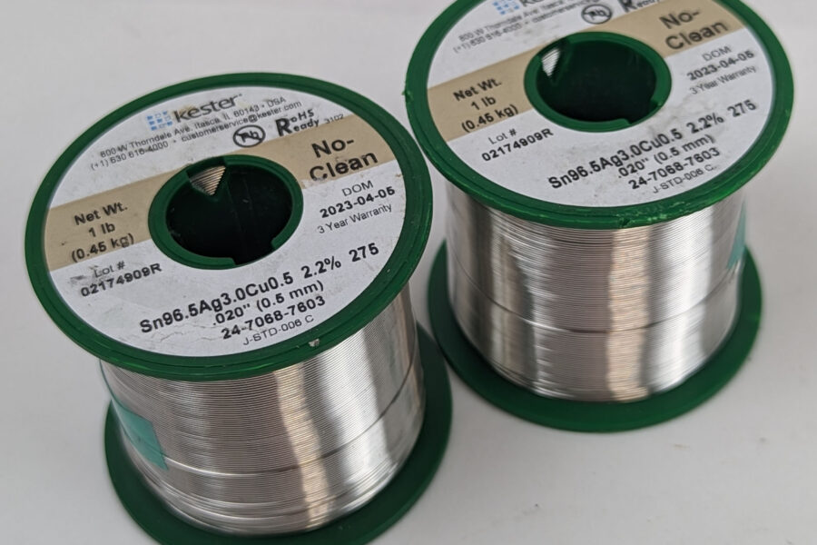 NEW Listing! FREE Shipping! 2 Kester 24-7068-7603 Solder .020″ SAC305 96.5%Sn 3%Ag .5%Cu 2.2’5Flux NEW