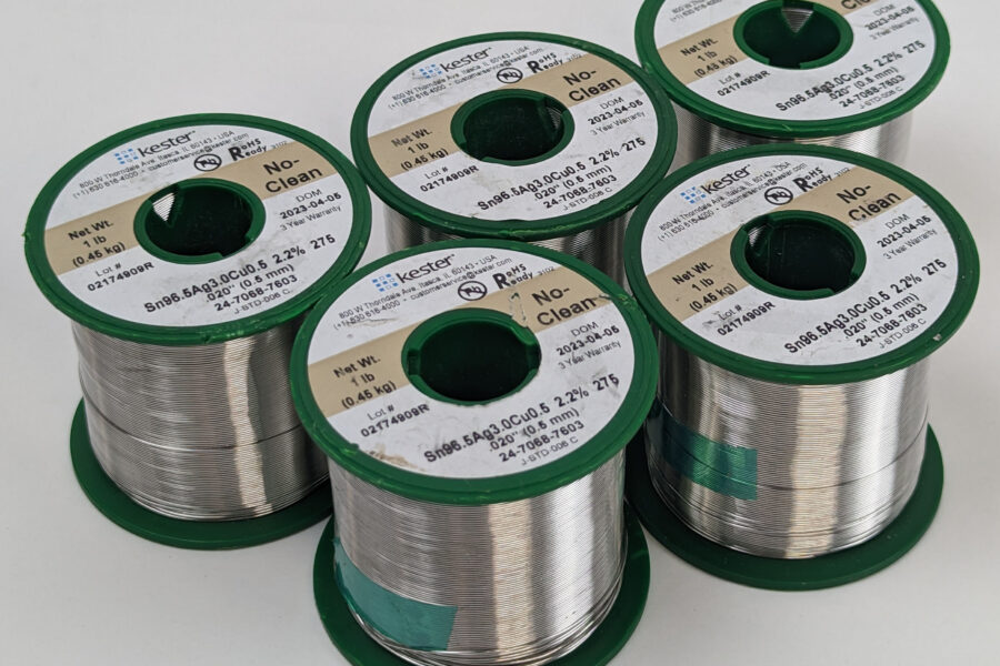 NEW Listing! FREE Shipping! 5 Kester 24-7068-7603 Solder .020″ SAC305 96.5%Sn 3%Ag .5%Cu 2.2’5Flux NEW