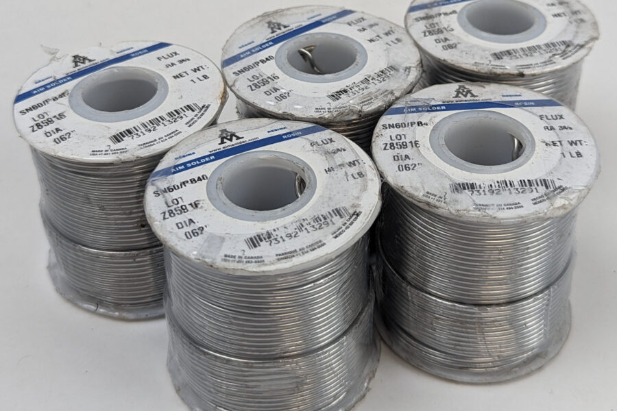 NEW Listing! FREE Shipping! 5lbs AIM 13291 60/40 Solder .062″ 1.6mm Diameter Rosin Activated RA 3% Flux NEW