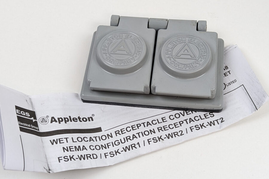 NEW Listing! FREE Shipping! Appleton FSKWRD Outdoor Weatherproof 1-Gang Duplex Cover Wet Location Gray NEW