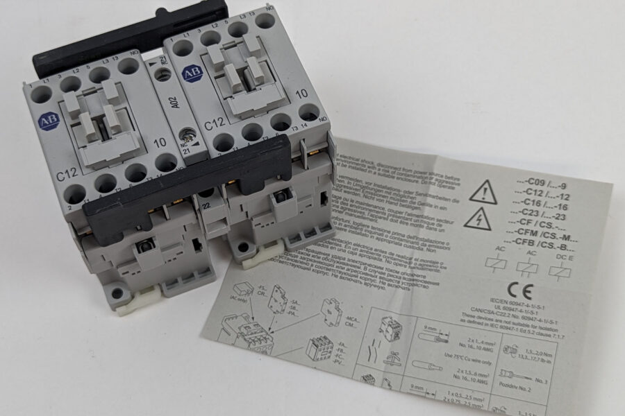 NEW Listing! FREE Shipping! Allen-Bradley Reversing Contactor 104-C12D22 32A 120Vac 3Main Poles -2NO&2NC Aux