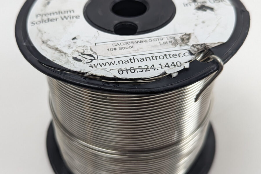 NEW Listing! FREE Shipping! 10lb Nathan Trotter Solder Spool .079″ 2mm Solid SAC305 96.5%Sn 3%Ag .5%Cu 3.3%