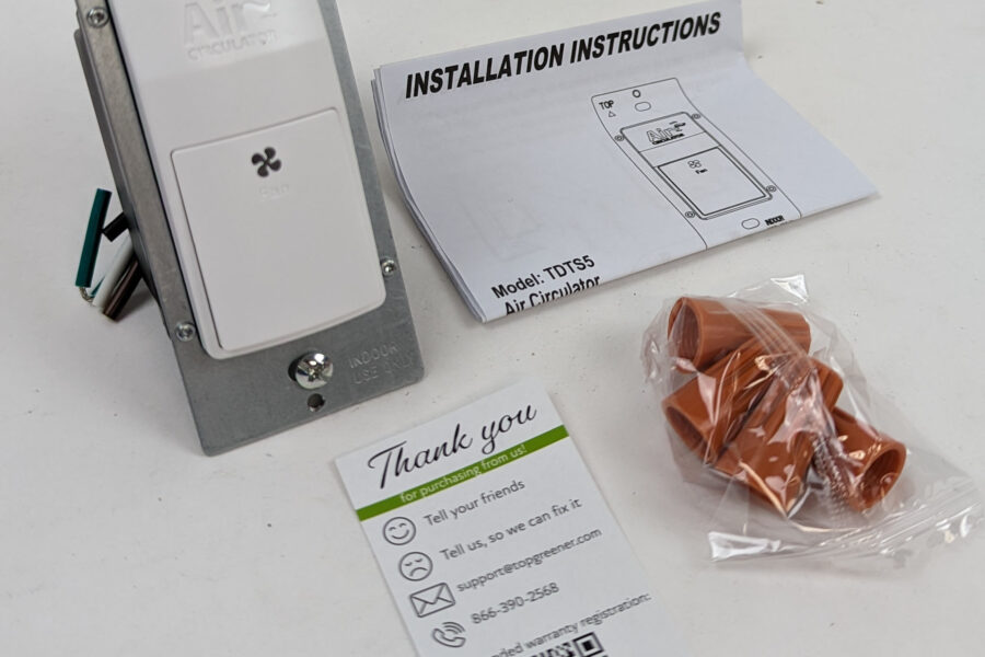 NEW Listing! FREE Shipping! Topgreener TDTS5-W Circulator Switch Fresh Air Timer for Ventilation Fan NEW