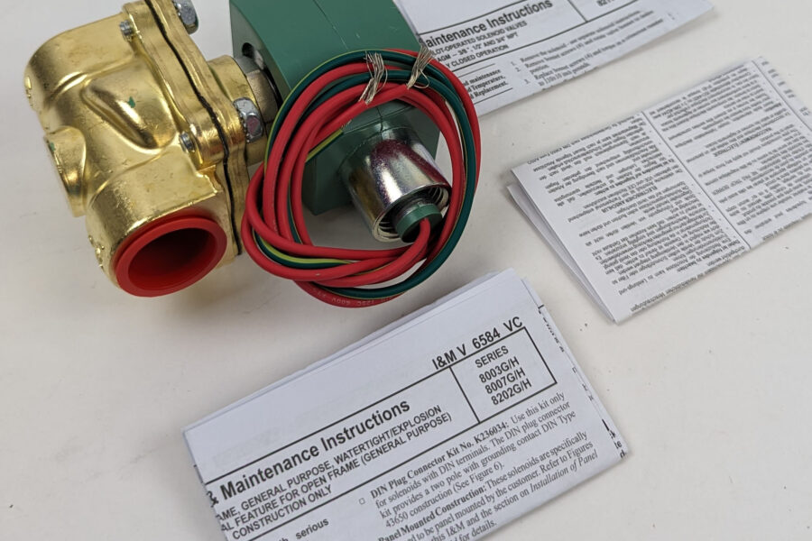 NEW Listing! FREE Shipping! ASCO 8210D95 Solenoid Valve Red-Hat 150PSI 3/4″ Thread Shutoff Valve NEW