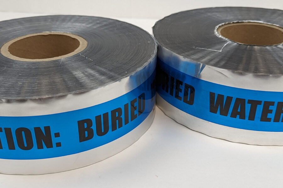 NEW Listing! FREE Shipping! 2 Detectable Tape Caution: Buried Water Line Below 5mil SD3105B52 3″x1000ft NEW