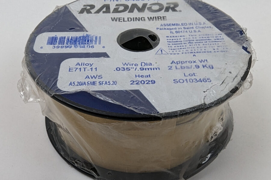 NEW Listing! FREE Shipping! Radnor 64001406 Welding Wire .035″ .9mm E71T-11 Flux Core Carbon Steel Wire 2lbs