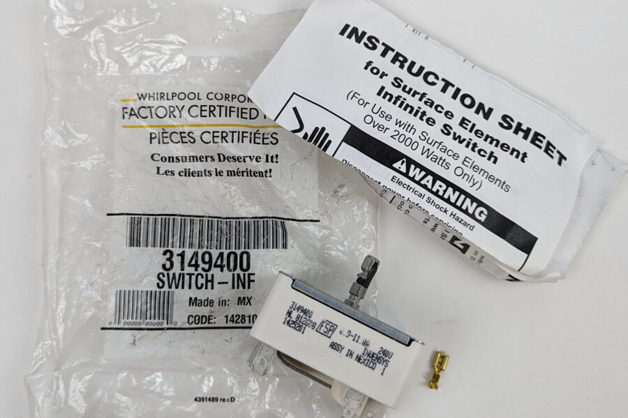 NEW Listing! FREE Shipping! Genuine OEM Whirlpool 3149400 Range Burner Switch Infinite Control NEW