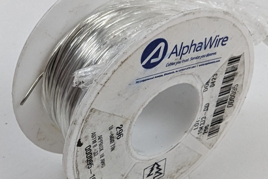 NEW Listing! FREE Shipping! 18AWG Alpha Hook-Up Bus Bar Solid Wire 296-SV005 Tinned Copper 1.02mm 100′ NEW
