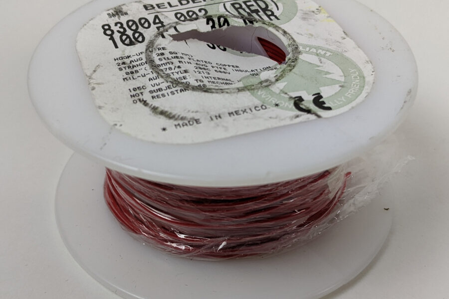 NEW Listing! FREE Shipping! PTFE 5852-RD005 Alpha Hook-Up Wire  28AWG High Temp 200C SPC Red M16878/4 100′