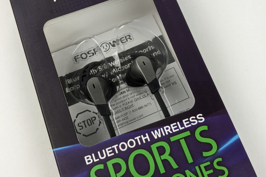 NEW Listing! FREE Shipping! Wireless Sports Earphones FosPower Bluetooth Water Resistant Noise Cancelling NEW