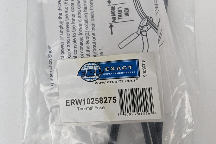NEW Listing! FREE Shipping! Whirlpool ERW10258275 Dishwasher Thermal Fuse Link Exact Replacement Parts NEW
