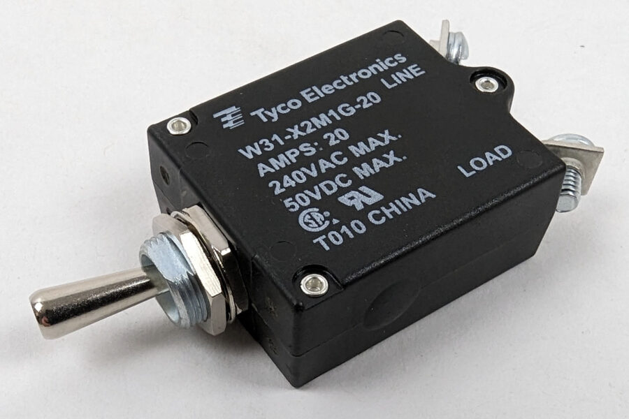 NEW Listing! FREE Shipping! Tyco Circuit Breaker W31-X2M1G-20 20Amp 240Vac 50Vdc Thermal Toggle 1-Pole NEW