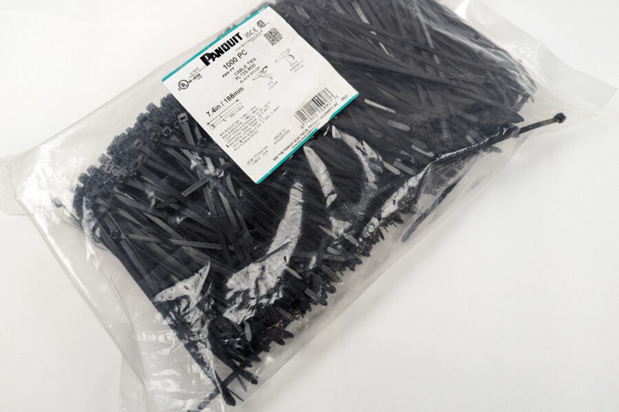 NEW Listing! FREE Shipping! Cable Ties PLT2S-M20 Panduit Pan-Ty 7.4″ 50LB Black Nylon QTY-1000 NEW
