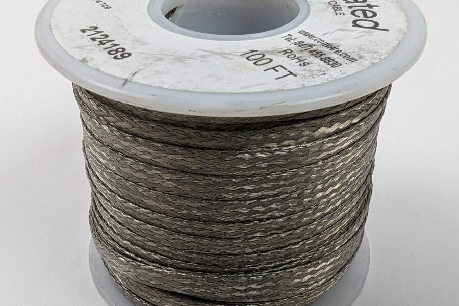 NEW Listing! FREE Shipping! Ground Braid Consolidated 2124189 1392 Equiv. 14AWG Tinned Copper .25″x 100′ NEW