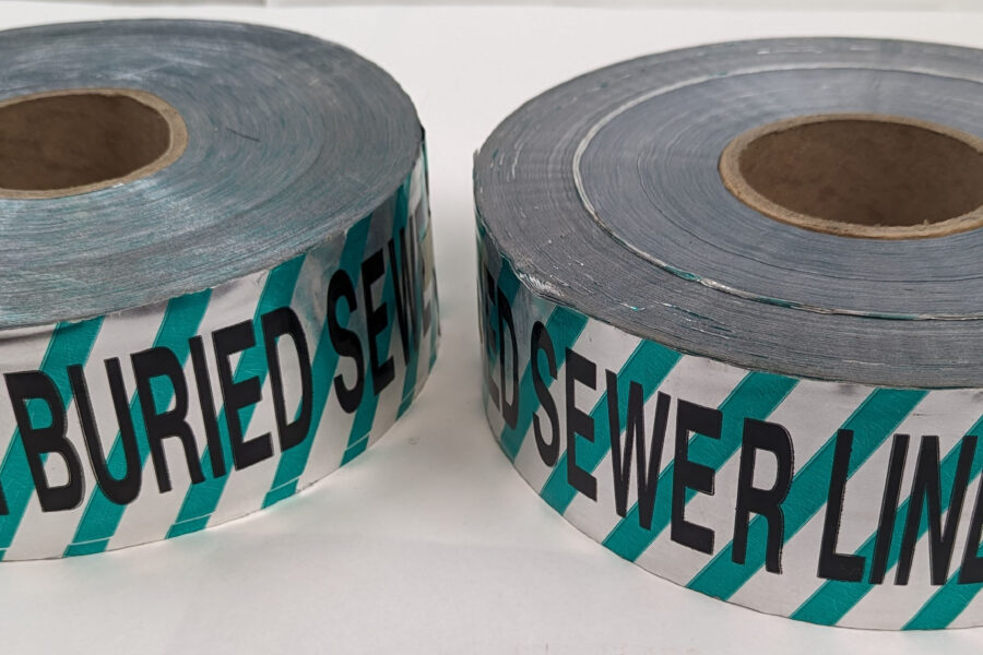 NEW Listing! FREE EXPEDITED PRIORITY MAIL Shipping! Detectable Tape CAUTION:BURIED SEWER LINE BELOW 5mil 3″ x 2000ft NEW