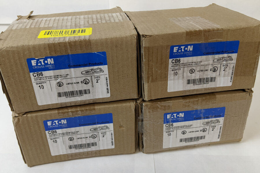 NEW Listing! FREE EXPEDITED PRIORITY MAIL Shipping! 40 EATON Crouse-Hinds  EMT CB6 2″ Clampback/Spacer for Electrical Conduit NEW