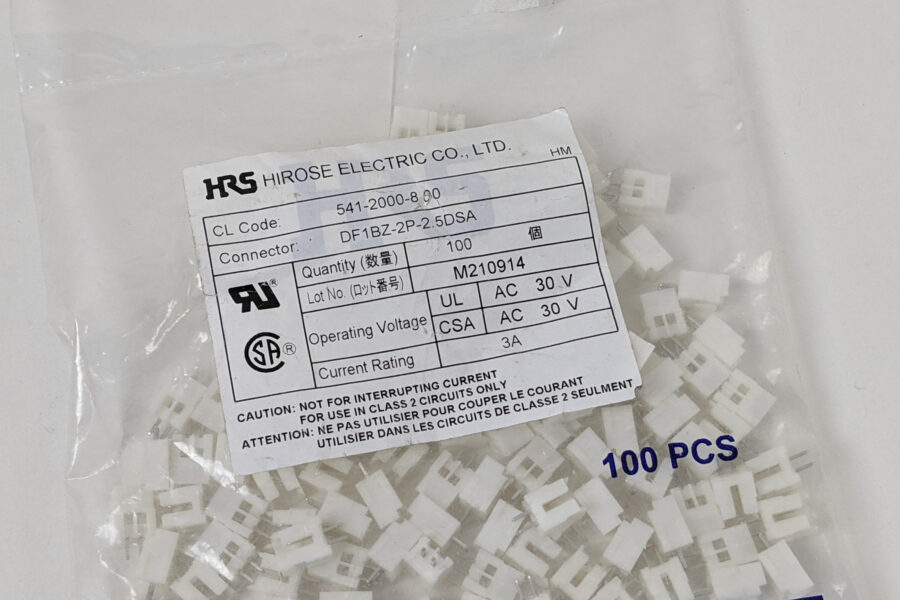 NEW Listing! FREE Shipping! Hirose DF1BZ-2P-2.5DSA Header Connector 2Position 2.5mm .098″ Through Hole 100pc
