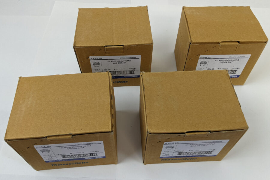 NEW Listing! FREE EXPEDITED PRIORITY MAIL Shipping! 400 CAT# HA 201 Thomas & Betts 1/2″ Rigid Conduit Nipple – Zinc Die Cast NEW