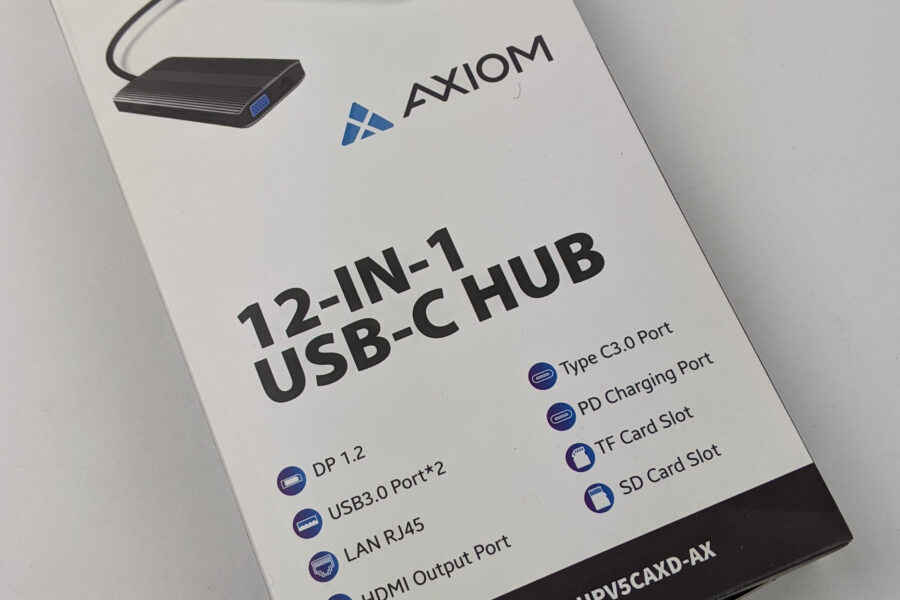NEW Listing! FREE EXPEDITED PRIORITY MAIL SHIPPING! Axiom 12-in-1 Hub 12N1USBCHPV5CAXD-AX USB-C Multiport Portable Adapter HDMI NEW