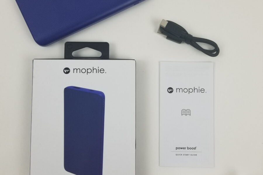 NEW Listing! FREE Shipping! mophie Cobalt Power Boost (10K) Portable Battery Charger USBA USBC Inputs 10KmAh with Charger