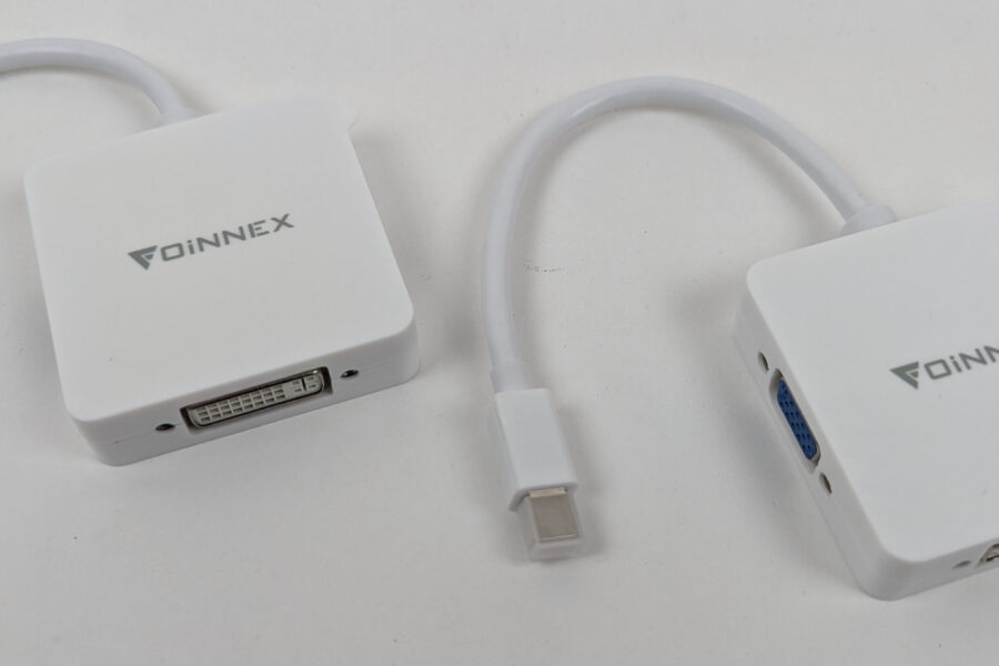 NEW Listing! FREE Shipping! 2 FOINNEX 3in1 Mini DisplayPort/Thunderbolt to VGA HDMI DVI 4K Adapter MD-VHD10