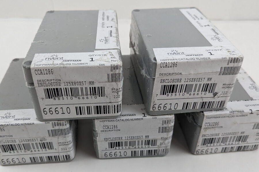 NEW Listing! FREE EXPEDITED PRIORITY MAIL Shipping! 5 CCA1286 nVent Hoffman Aluminum Enclosure IP66 NEMA 4X 4.9″x3.2″x2.2″ Gray NEW