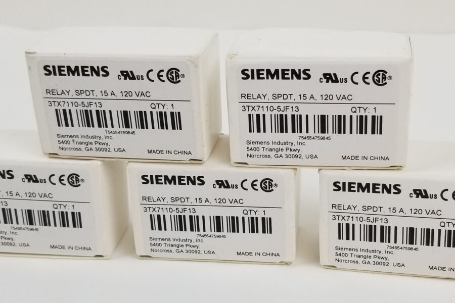 NEW Listing! FREE Shipping! 5 Siemens 3TX7110-5JF13 Relay Plug-In General Purpose 15A 120Vac Coil SPDT NEW