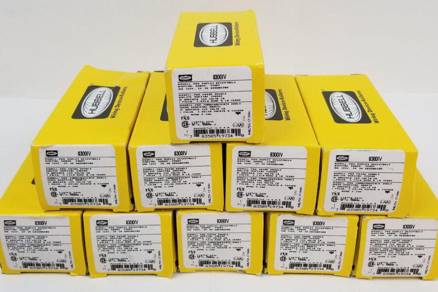 NEW Listing! FREE EXPEDITED PRIORITY MAIL Shipping! 10 Hubbell 8300IV Duplex Receptacle Ivory 20A 125V Heavy Duty Hospital Grade NEW