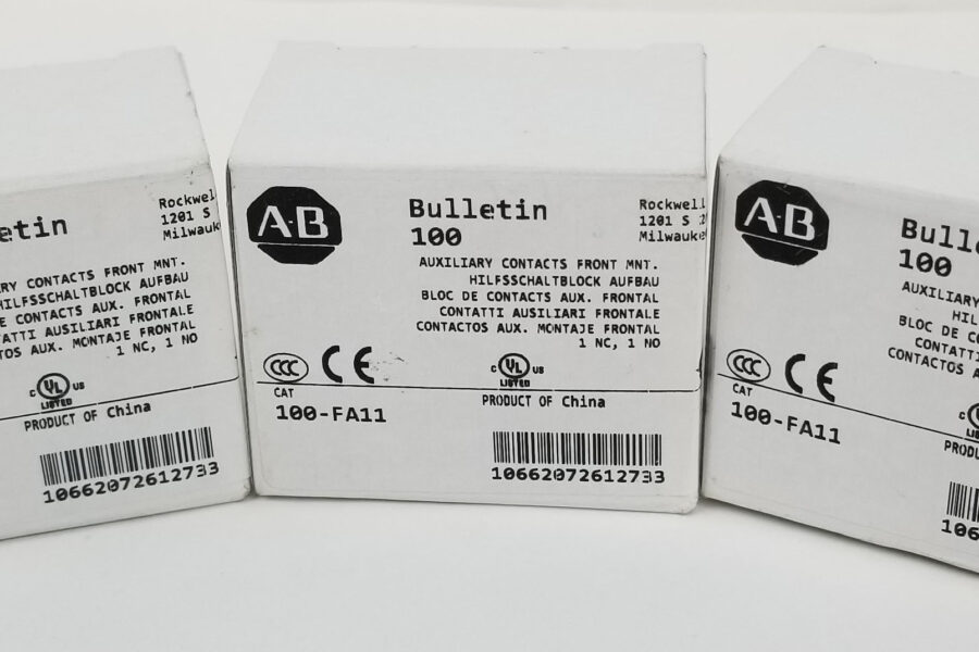 NEW Listing! FREE Shipping! 3 Allen-Bradley 100-FA11 Auxiliary Contact 1 NO/1 NC Contact Front Mounting NEW