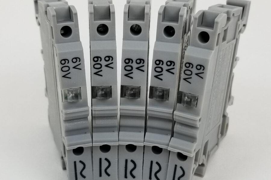 NEW Listing! FREE EXPEDITED PRIORITY MAIL Shipping! 5 Connectwell CF4U / CF4UL Fuse Block LED Indicator 600V Gray 22-10 AWG NEW