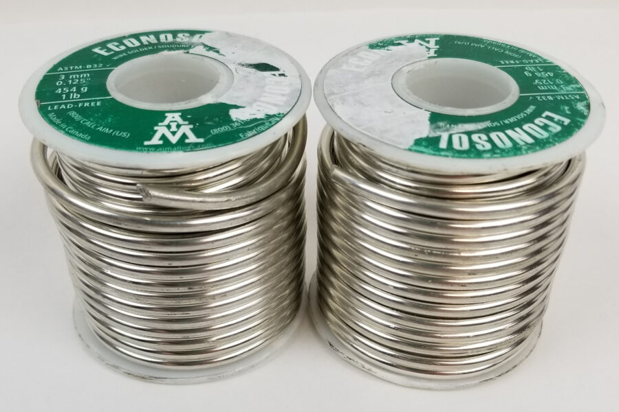 NEW Listing! FREE EXPEDITED PRIORITY MAIL Shipping! 2Lbs ECONOSOL Lead Free Solder AIM 97%Tin/3%Cu .125inch 3.18mm Diameter AIM5333