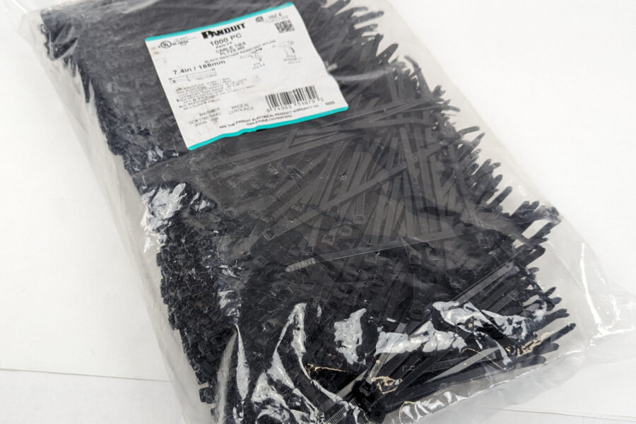 NEW Listing! FREE EXPEDITED PRIORITY MAIL Shipping! 1000 Panduit PLT2S-M0 Cable Ties Pan-Ty 7.4″ 50LB Black Weather Resist Nylon NEW