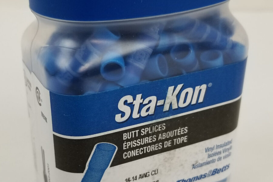 NEW Listing! FREE EXPEDITED PRIORITY MAIL Shipping! 100 Sta-Kon Butt Splices 2RB14X 4RHE6 16-14AWG Insulated Blue Thomas & Betts NEW