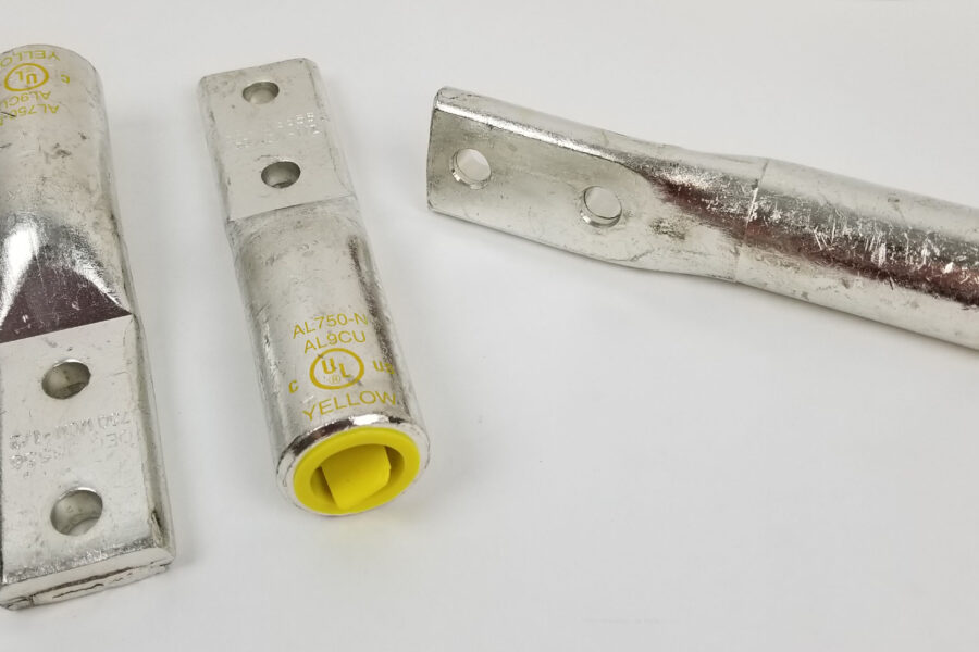 NEW Listing! FREE EXPEDITED PRIORITY MAIL Shipping! 3 NSI AL750N Lugs AL/CU Yellow Dual Rated Compression Aluminum 2 Hole Lugs NEW