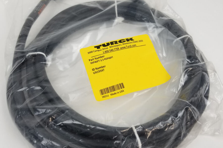 NEW Listing! FREE EXPEDITED PRIORITY MAIL Shipping! Turck Cordset RKP46PT-3.5-RSP46PT 4Pin M12 Male to M12 Female 3.5m Black PVC NEW