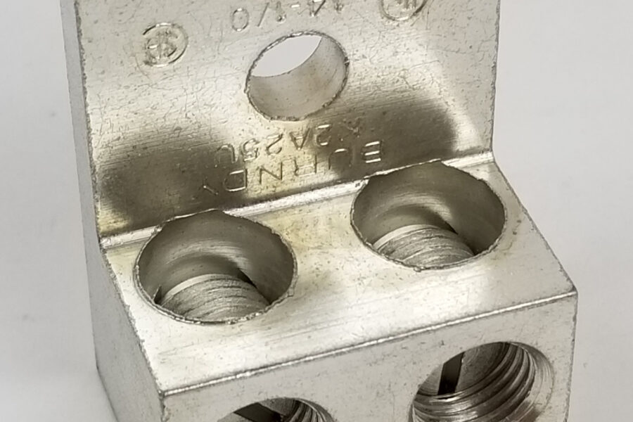 NEW Listing! FREE EXPEDITED PRIORITY MAIL Shipping! 12 BURNDY K2A25U Universal Terminal Aluminum 14-1/0AWG 1/4″ Stud Tin Plated NEW