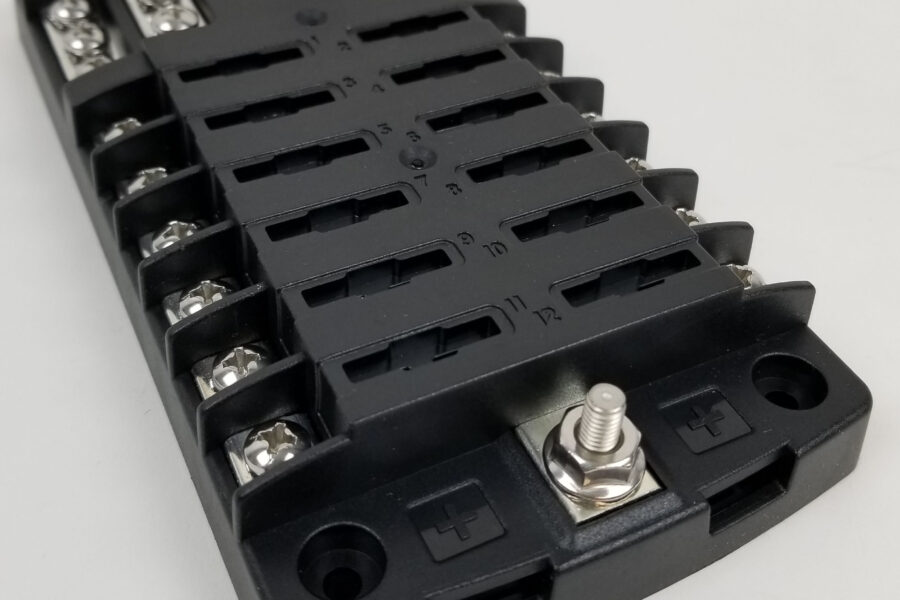 NEW Listing! FREE EXPEDITED PRIORITY MAIL Shipping! Blue Sea 5026 ST Blade ATO/ATC DC Fuse Block with Cover 12 Circuit Marine NEW