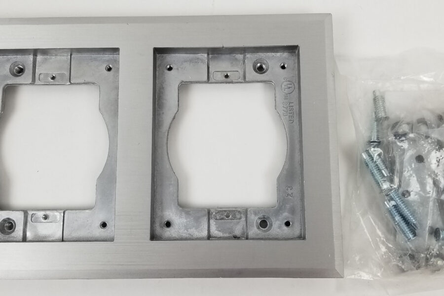 NEW Listing! FREE EXPEDITED PRIORITY MAIL Shipping! 828TCAL Wiremold Walker Floor Box Cover Plate & Tile Flange Aluminum 2-Gang NEW