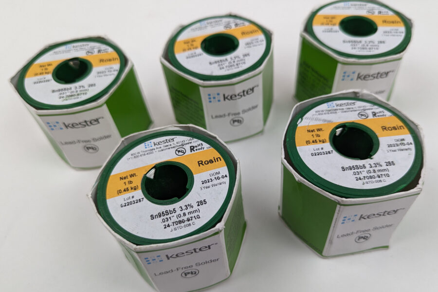 NEW Listing! FREE EXPEDITED PRIORITY MAIL Shipping! 5 Kester Lead-Free Solder .031″ 95%Tin 5%Antimony 3.3% 285Flux 24-7080-9710 NEW