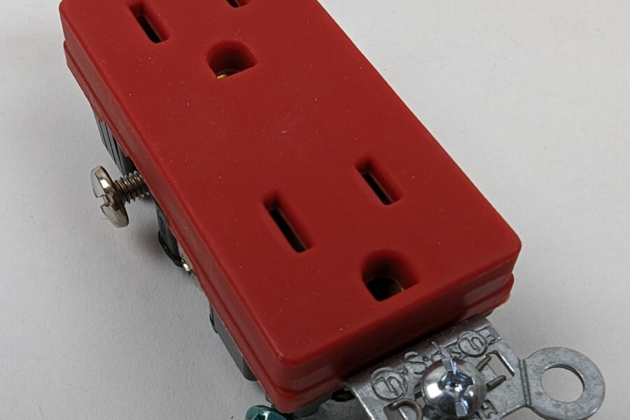 NEW Listing! FREE Shipping! Pass & Seymour Legrand 26242-RED Duplex Receptacle Red 15amp 125V Spec Grade
