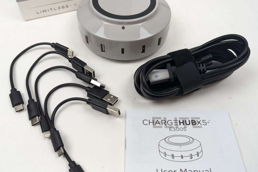 NEW Listing! FREE EXPEDITED PRIORITY MAIL Shipping! ChargeHub X5+ Elite 3005 5W Qi Wireless Charger & 54W 5-Port USB Charge Station