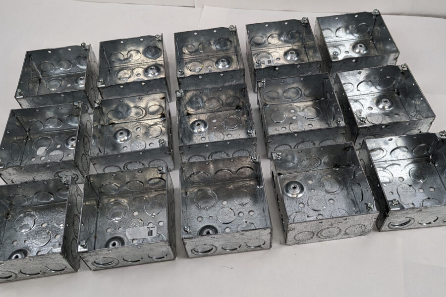 NEW Listing! FREE EXPEDITED PRIORITY MAIL Shipping! 15 Steel City 521711234E Electrical Box 2-Gang 4″x4″x2.125″ w/16 Knockouts  NEW