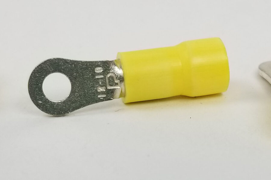 NEW Listing! FREE EXPEDITED PRIORITY MAIL Shipping! 249 Panduit PV10-6RX-D Ring Terminal #6 Stud Vinyl Insulated Yellow 12-10AWG NEW