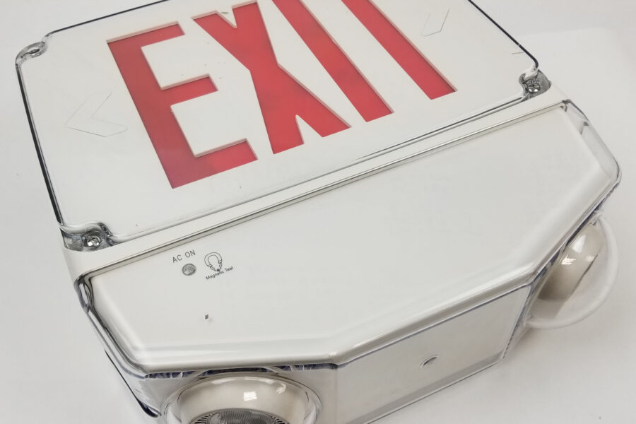 NEW Listing! FREE EXPEDITED PRIORITY MAIL Shipping! EXITRONIX VEX-WPC-1-R-W LED EXIT Sign Red Letters Weatherproof Polycarbonate NEW