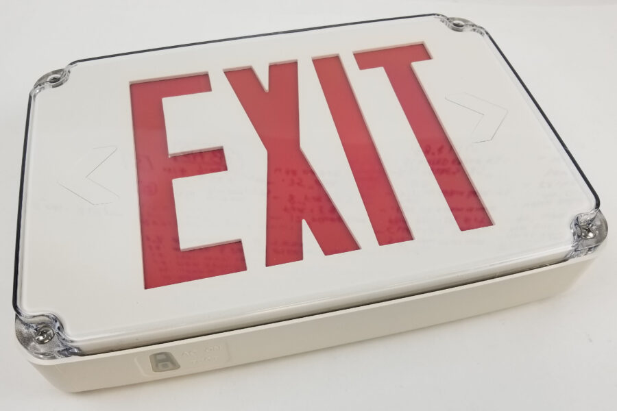 NEW Listing! FREE EXPEDITED PRIORITY MAIL Shipping! Lithonia WLTE W 1 R LED EXIT Sign Red Letters 120/277Vac Without Battery BU NEW